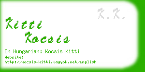 kitti kocsis business card